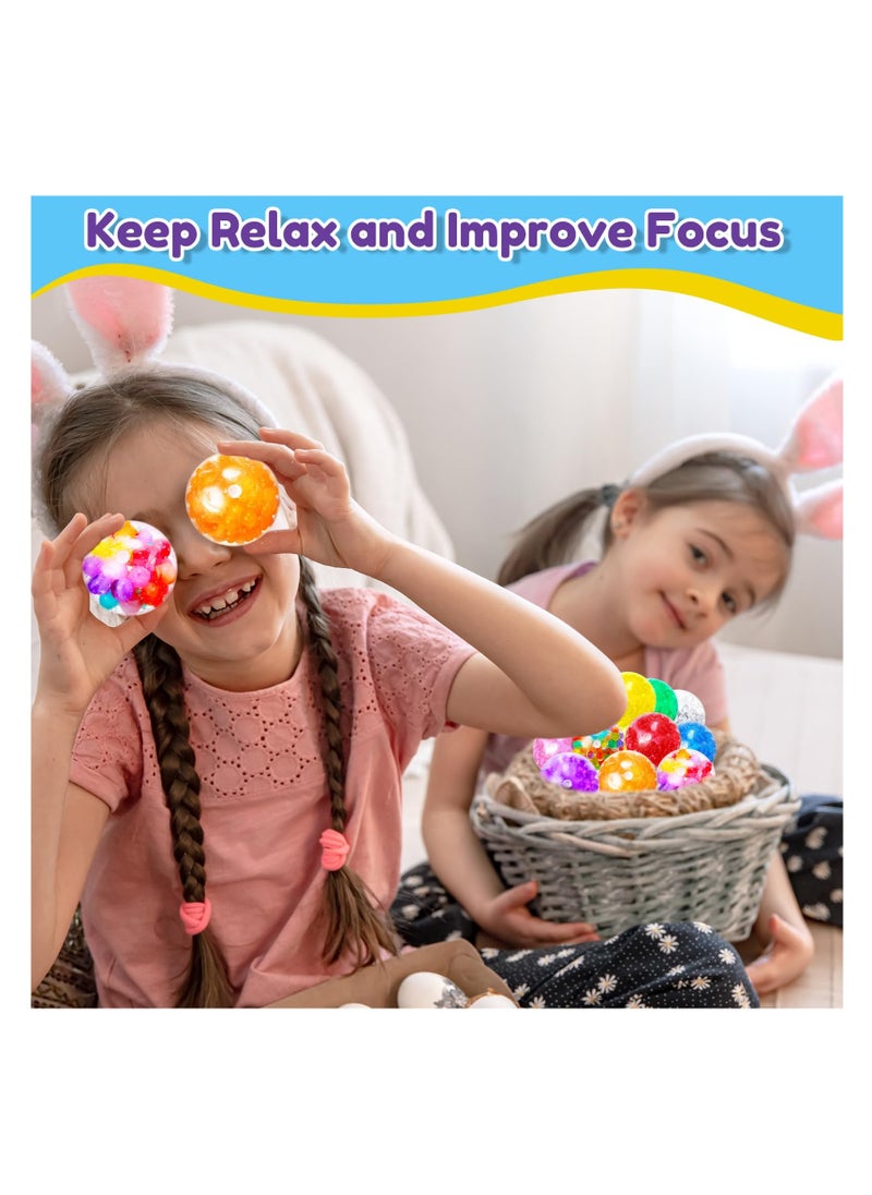 KASTWAVE - 50 Pack Mini Stress Ball Fidget Toy Bulk for Kids Adults Squishy Balls Squeeze Fidget Toys Sensory Stress Balls Set Filled with Water Beads Classroom Prize, Party Favors - Image 1
