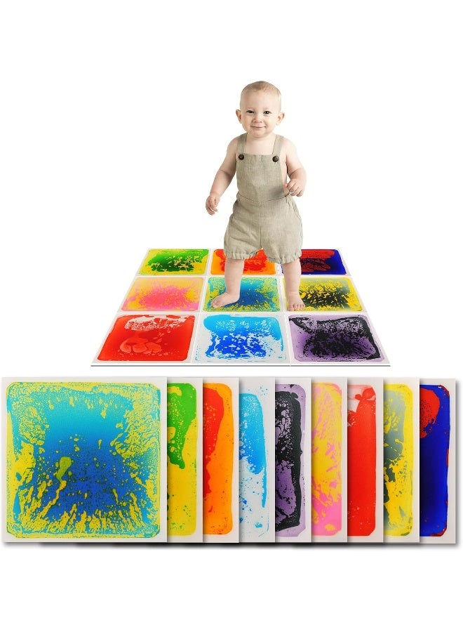 Art3d Liquid Fusion Activity Play Mat for Kids, Pack of 9 Tiles 12" X 12", Multi-Color - Image 1
