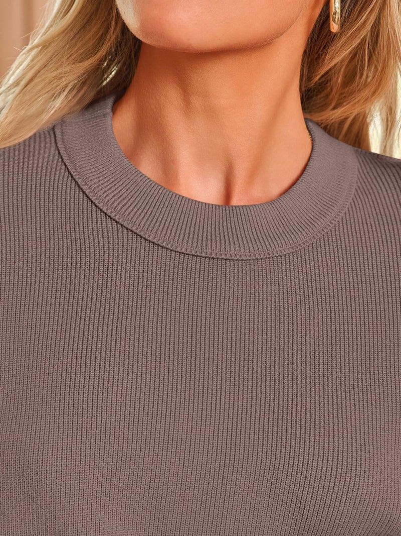 LILLUSORY Lounge Sets For Women 2 Two Piece Outfits 2026 Fall Winter Airport Trendy Matching knit Sweat Suit Sweaters Pants Sweatsuit Loungewear Cute Travel Fashion Clothes Nutmeg L - Image 5