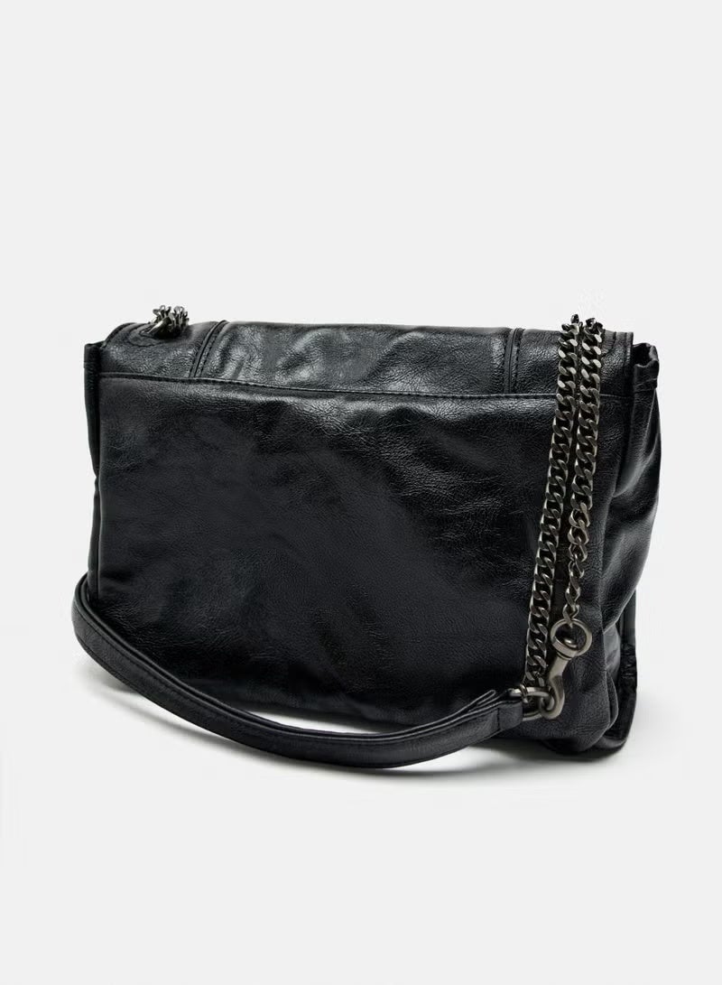 Zara Pleated Hobo Bag Chain Shoulder Bag - Image 3