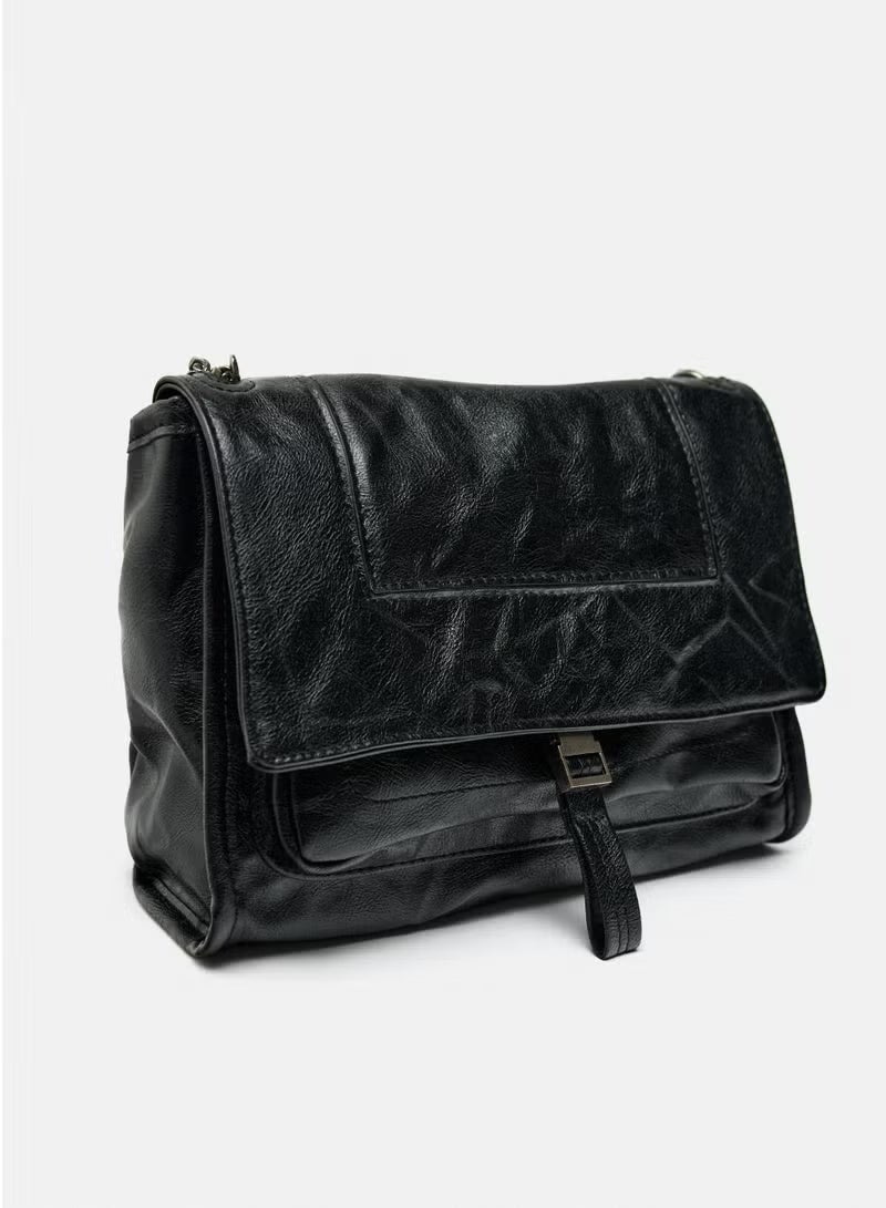 Zara Pleated Hobo Bag Chain Shoulder Bag - Image 2