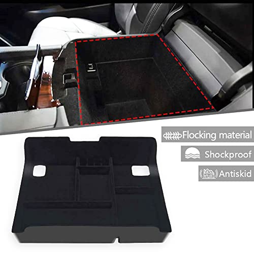 CUCHIYUN For Cadillac Escalade Center Console Organizer Insert Tray Armrest Storage Box Compatible with Cadillac Escalade Accessories 2019 2018 2017 2016 2015 Flocking Armrest Storage Box - Anti-Skid - Image 2