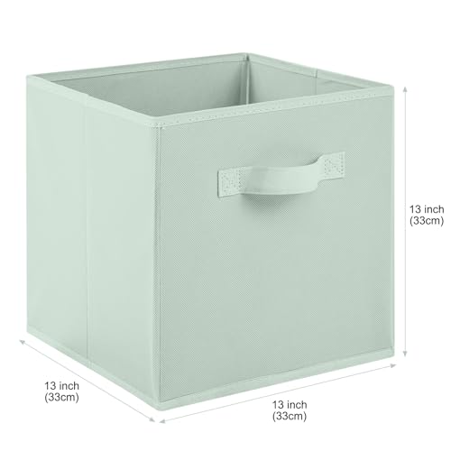 Stero 13x13x13 Inch Fabric Storage Bins 6 Pack Fun Colored Durable Storage Cubes with Handles Foldable Cube Baskets for Home, Kids Room, Closet and Toys Organization Multi Colors - Image 2
