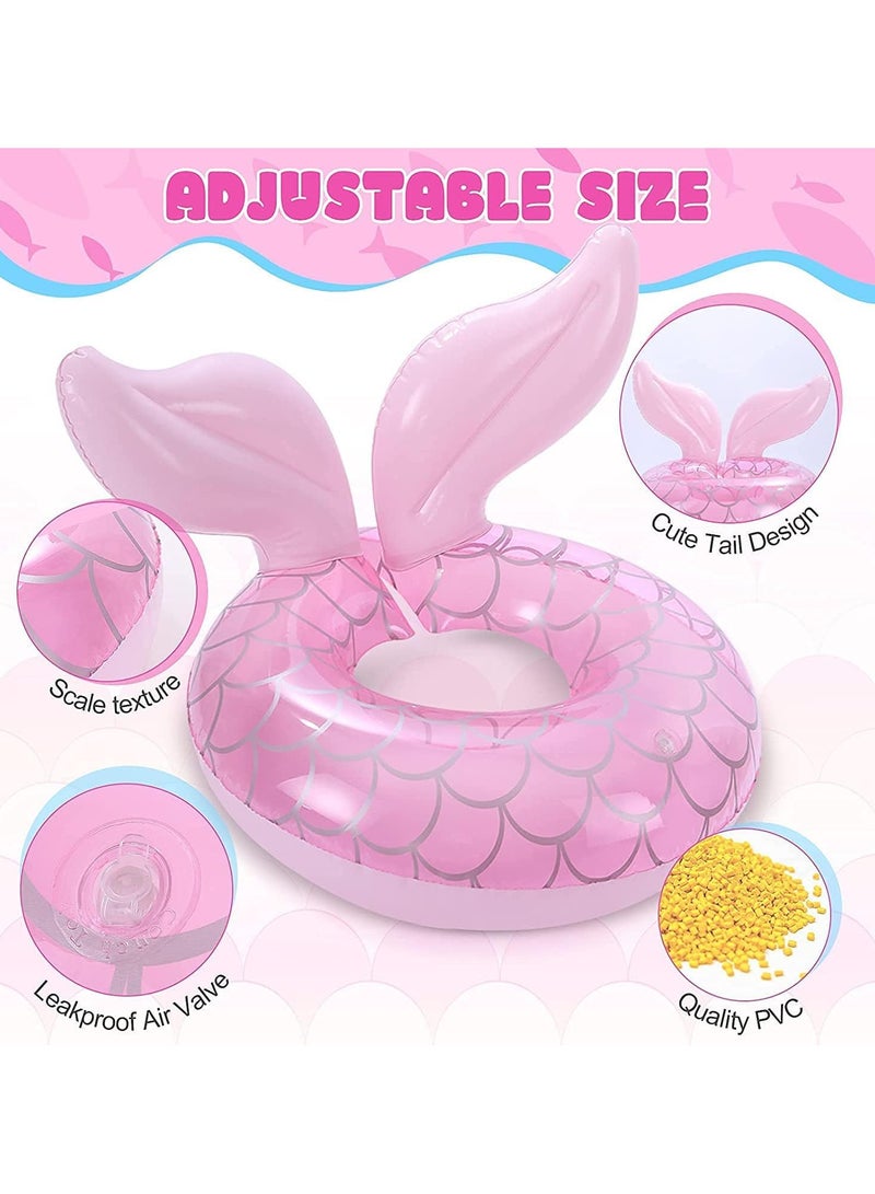 TOMSHOO Baby Pool Float Baby Swim Float Inflatable Swimming Ring with Adjustable Sun Protection Canopy Toddler Floaties with Seat and Handle Water Toys for Age 6-36 Months - Image 2