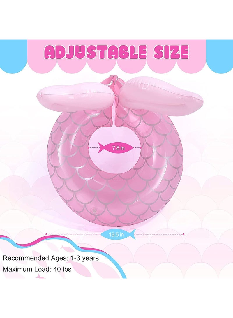 TOMSHOO Baby Pool Float Baby Swim Float Inflatable Swimming Ring with Adjustable Sun Protection Canopy Toddler Floaties with Seat and Handle Water Toys for Age 6-36 Months - Image 3