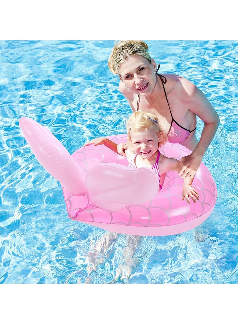 TOMSHOO Baby Pool Float Baby Swim Float Inflatable Swimming Ring with Adjustable Sun Protection Canopy Toddler Floaties with Seat and Handle Water Toys for Age 6-36 Months - Image 4