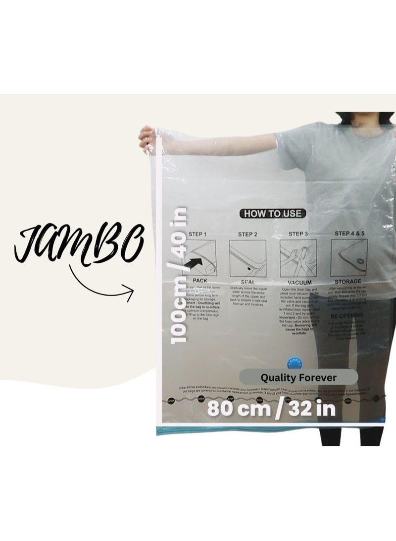 Vacuum Storage Bags with Hand Pump 12 Pcs Travel Compression Bag in 4 different sizes Large Vacuum Bags for Clothes for Traveling (PACK 12(3J+3L+3M+3S) - Image 4