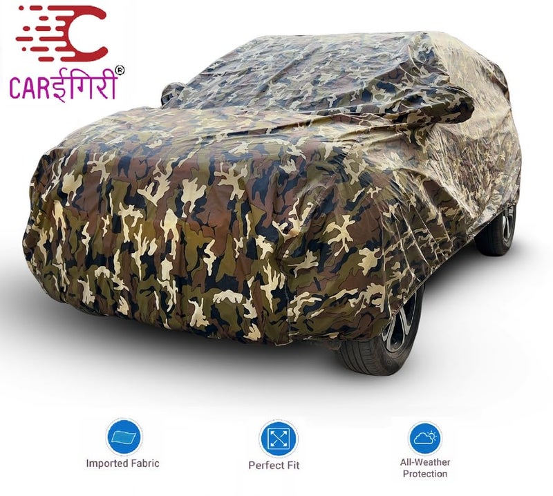 Carigiri Waterproof Camouflage Military Jungle Print Car Body Cover for Maruti Omni(100% Waterproof,Triple Stitched,Mirror Pocket,UV Resistant,Dustproof) - Image 4