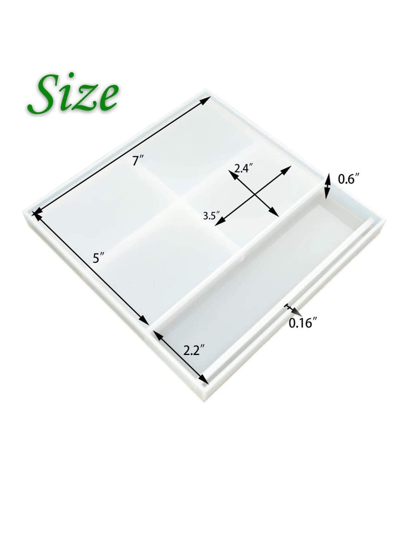 SOLARAE Photo Frame, Epoxy Resin Mold, Rectangle Picture Frame Silicone Molds, Rectangle Storage Box Silicone Mold Keep Countertop Neat for Home Decoration, DIY Crafts, and Handmade Gifts - Image 2