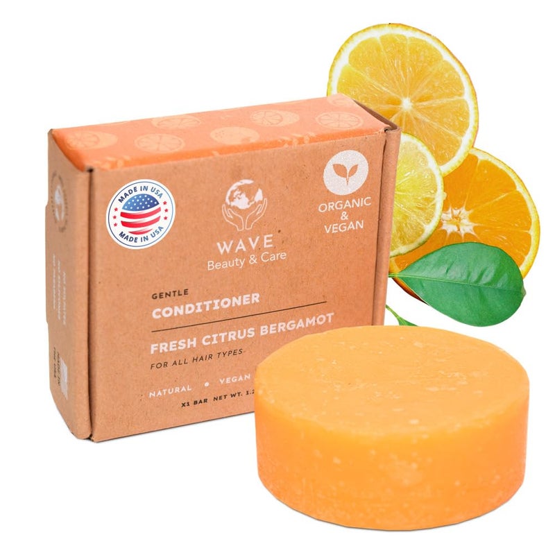 Clever Yoga Conditioner Bar Vegan Solid Conditioner for All Hair Types TravelFriendly and FrizzFree Fresh Citrus