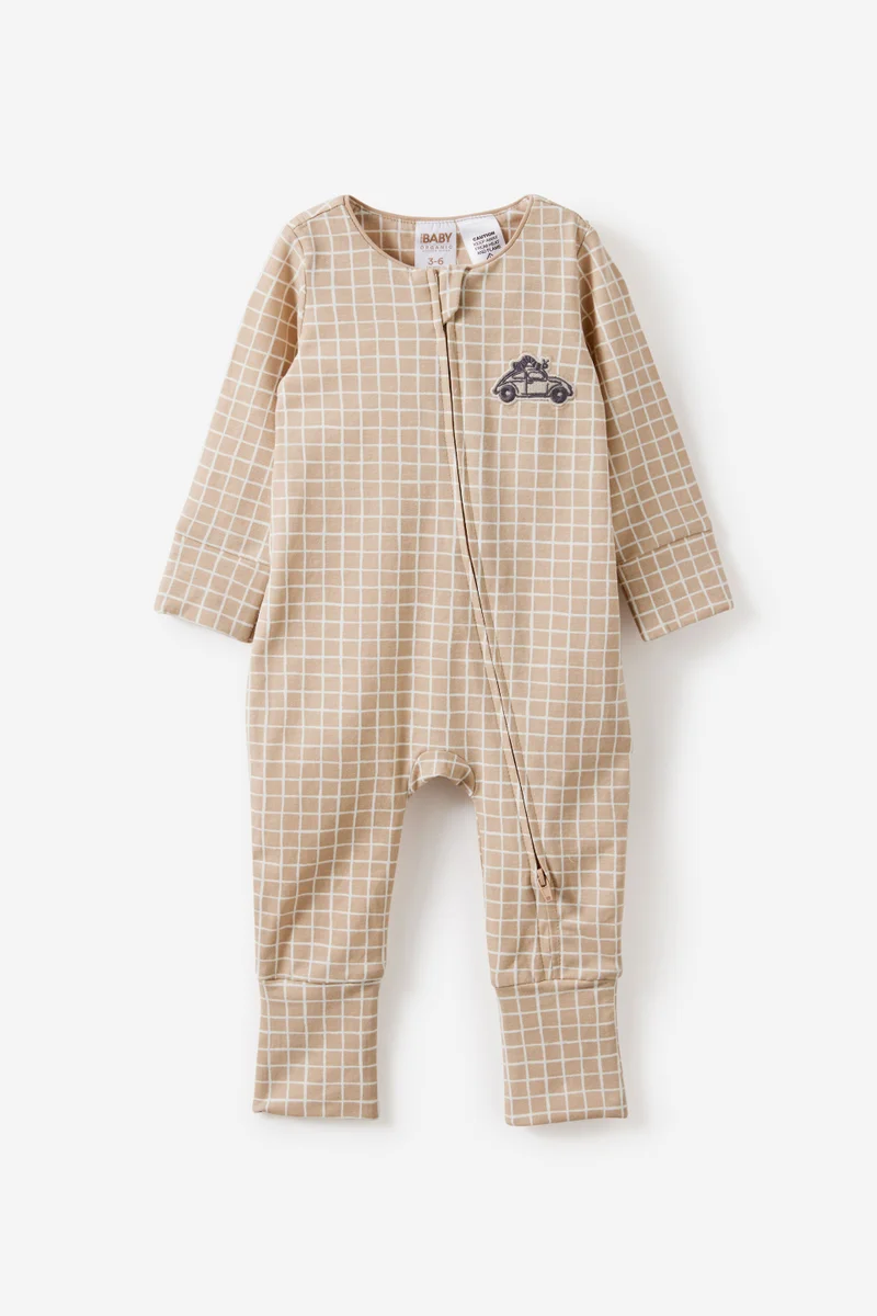 Cotton On Growie Long Sleeve Zip Romper