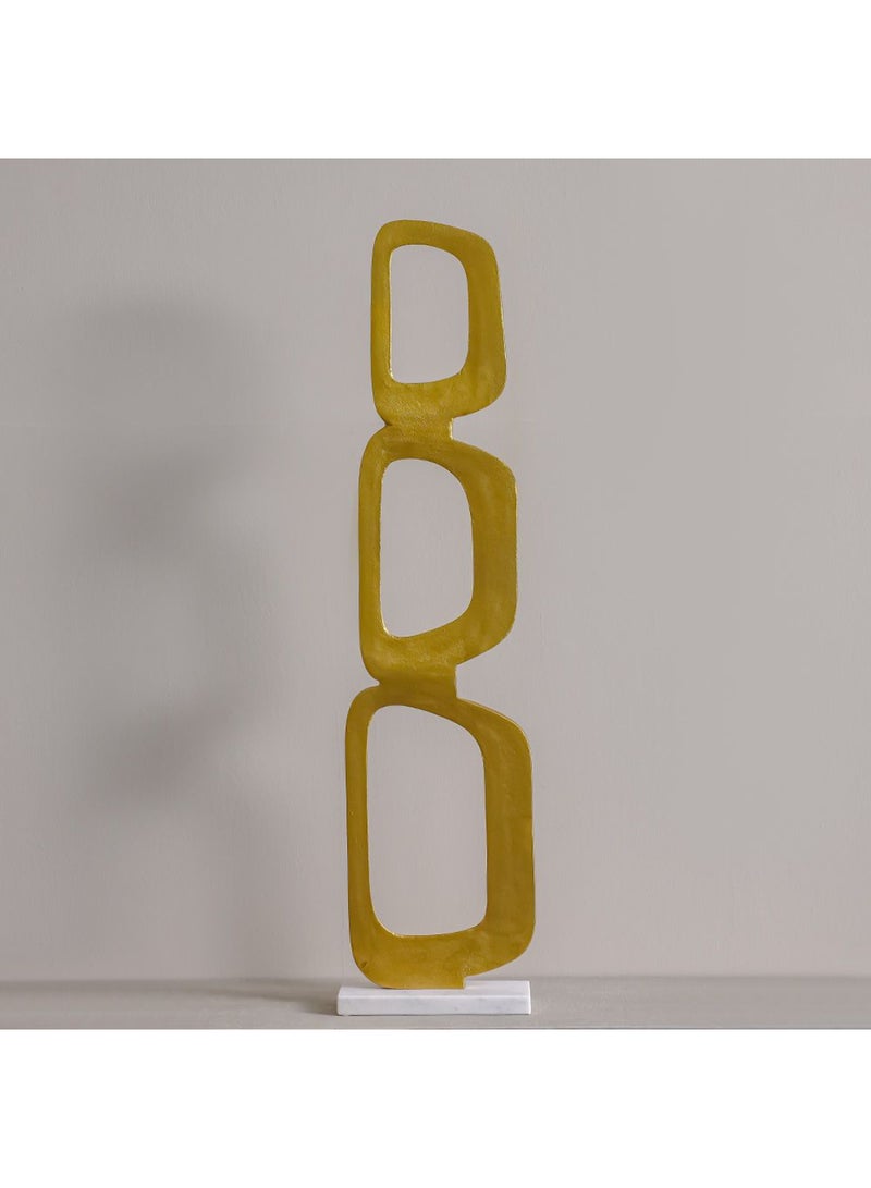 DANUBE HOME تمثال ورقة الألمنيوم ستارك – فن زخرفي حديث من الألمنيوم بتصميم ورقة أنيق، مثالي لتزيين المنزل الداخلي، لمسة مكتبية، تزيين الحدائق والديكورات الفاخرة - Image 1