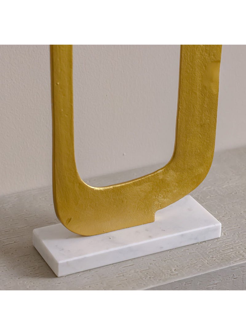 DANUBE HOME تمثال ورقة الألمنيوم ستارك – فن زخرفي حديث من الألمنيوم بتصميم ورقة أنيق، مثالي لتزيين المنزل الداخلي، لمسة مكتبية، تزيين الحدائق والديكورات الفاخرة - Image 3