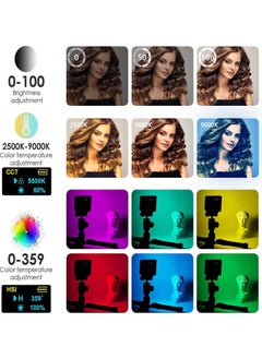 Generic Video Light LED with Clip, Selfie Streaming Light with 120 LED Beads 1000Lux, 2500K-9000K, 20 Scene Light Effects, 117G Portable Photo Light for Outdoor Mobile, TikTok Video Rotator, Mobile  - Image 3