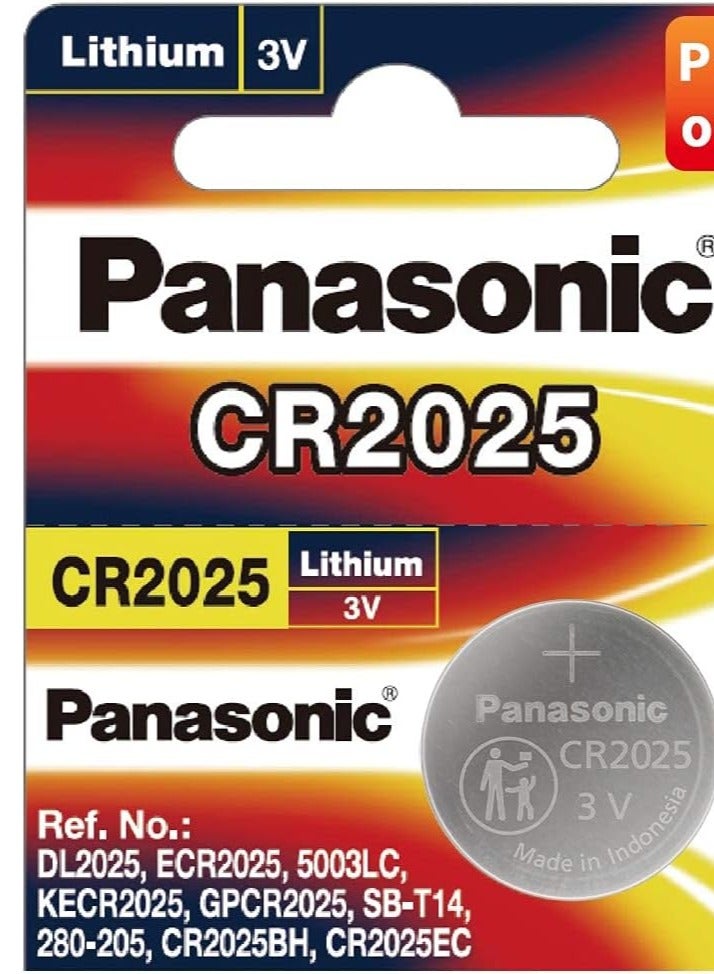 Panasonic 1-Piece Panasonic CR2025 Lithium 3V Indonesia Battery