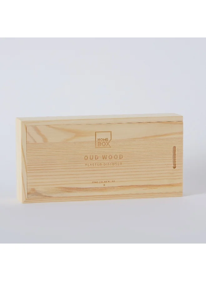 Home Box Eden Oud Wood Aroma Oil With Plaster Diffuser In Wooden Box Set