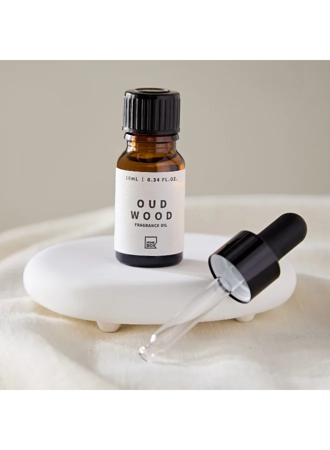 Home Box Eden Oud Wood Aroma Oil With Plaster Diffuser In Wooden Box Set