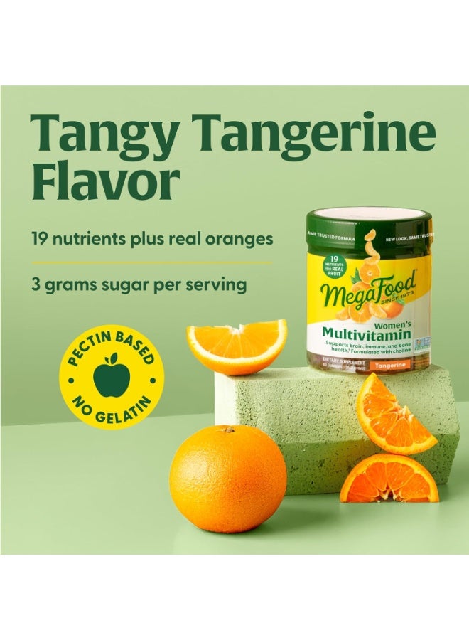 MegaFood ميغا فود متعددة الفيتامينات للنساء - فيتامينات جيلاتينية للنساء - فيتامين سي، فيتامين د، زنك، فيتامين ب12 وكولين - دعم المناعة وصحة العظام - نباتي - برتقال - 60 جيلاتي (30 حصة) - Image 4
