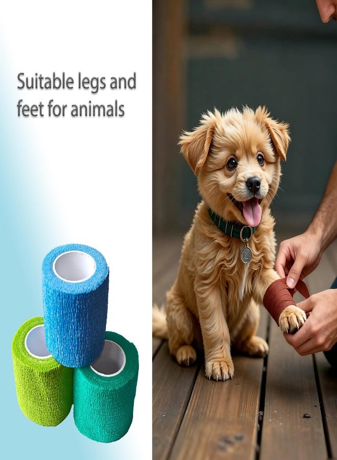 HeGangLy 12 Pack Self Adhesive Elastic Bandage Wrap,Color Athletic Tape, Vet Wrap - Image 5