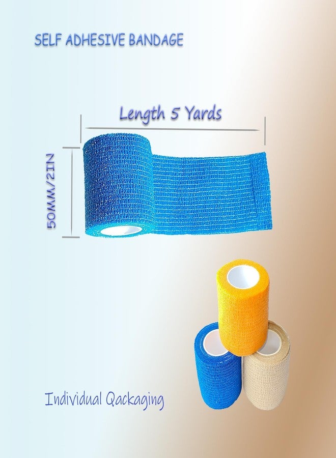 HeGangLy 12 Pack Self Adhesive Elastic Bandage Wrap,Color Athletic Tape, Vet Wrap - Image 2