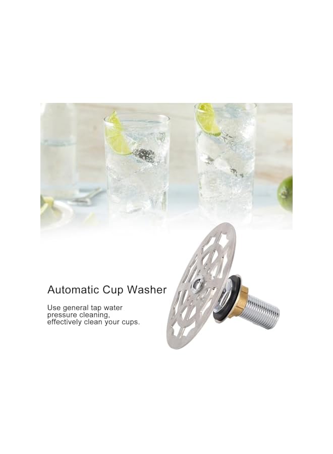 Automatic Cup Washer Faucet, Stainless Steel Cup Cleaning Tool, with Multi Angle Water Outlet, Cleaning Accessory for Bars, Pubs, Restaurants, and Hotels - Image 2