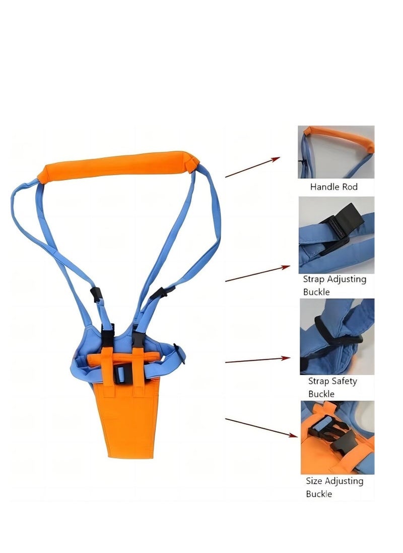 COOLBABY Baby Toddler Harness Walk Learning Assistant,Adjustable Walking Helper for 6-14 Month Olds,Comfortable and Secure Baby Walker with Soft Cotton Pads and Breathable Waistcoat