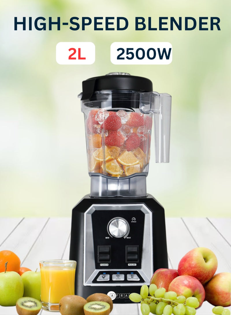 AFRA High-Speed Blender | 1600W | 2000ML Unbreakable Jar | 6 PCS SUS Blades | 100% Pure Copper Motor | Time Setting | ETL, CB, GS, CE Certified | 1-Year Warranty - Image 1
