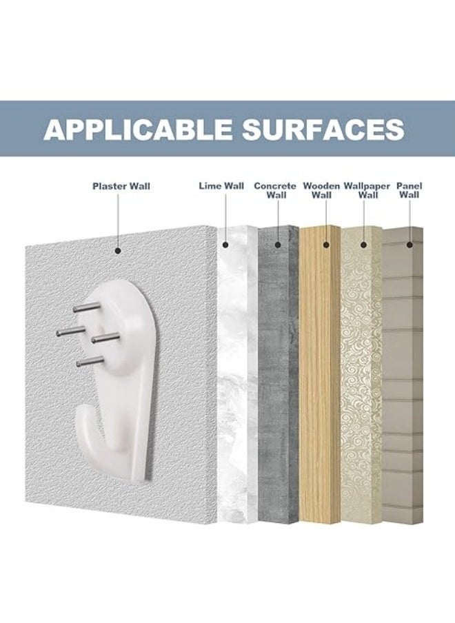 Aikenn - Invisible Nail,Screws Wall Hooks,No Trace Picture Hangers,Traceless Photo Hook,Hardwall Drywall Picture Hooks,Multi Function Heavy Duty Picture Art Painting Frame Hanger(4pc) - Image 1