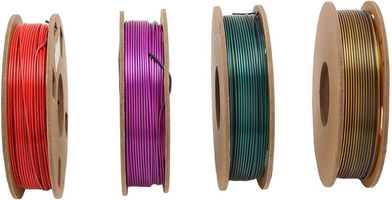 1.75mm 3D Printer PLA Filament, 250gx4 Spools Dual Color Printer Filament, 200-220℃ Silk Gradient Change Coextrusion Rainbow Filament, 3D Printing Filament for 3D Refilling - Image 5