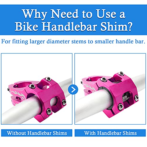 MUQZI Bike Handlebar Shim, Aluminum Alloy Bicycle Handle Bar Spacer Sheet clamp 25.4 to 31.8mm Conversion Shims Adapter for MTB Cycling, Black - Image 5