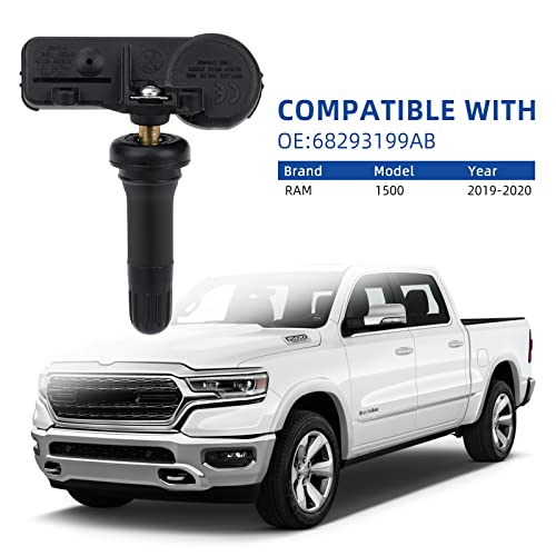 Parfyter 4 Pack Tire Pressure Sensor 68293199AB TPMS Sensor 433MHZ Tire Pressure Monitoring System Sensor Compatible with RAM 1500 2019-2020 - Image 3