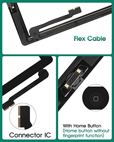 SRJTEK for iPad 3 Screen Replacement-SRJTEK Touch Screen for iPad 3, 3rd Gen A1416 A1403 A1430 Digitizer Glass Sensor Assembly Repair Parts Kits,Include Home Button,Adhesive,Tempered Glass Black - Image 5