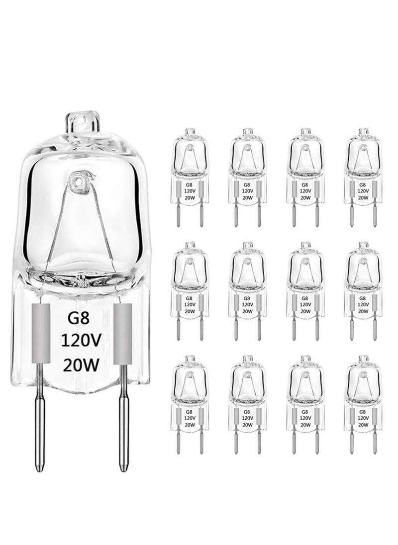 Y&D 12 Pack G8 Halogen Light Bulbs JCD Type Under Cabinet Puck Lamp Undercabinet Microwave Oven Stove Top Kitchen  - Image 1