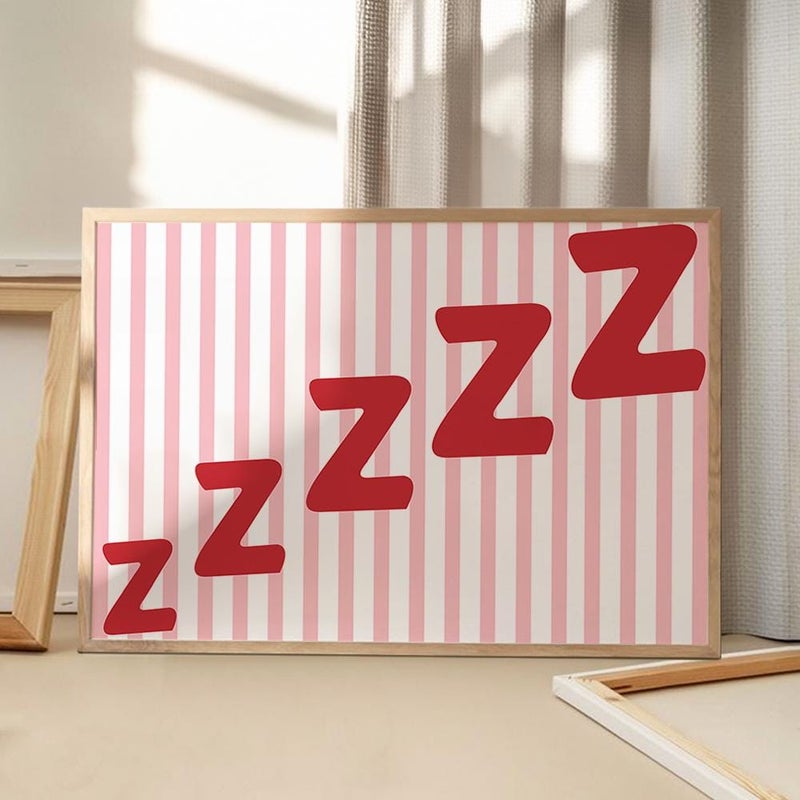 TNESSENTIAL Snooze Art Canvas Poster, Trendy Bedroom Wall Art, Apartment Aesthetic Decor, Retro Home Decor, Printed Gift - Image 1