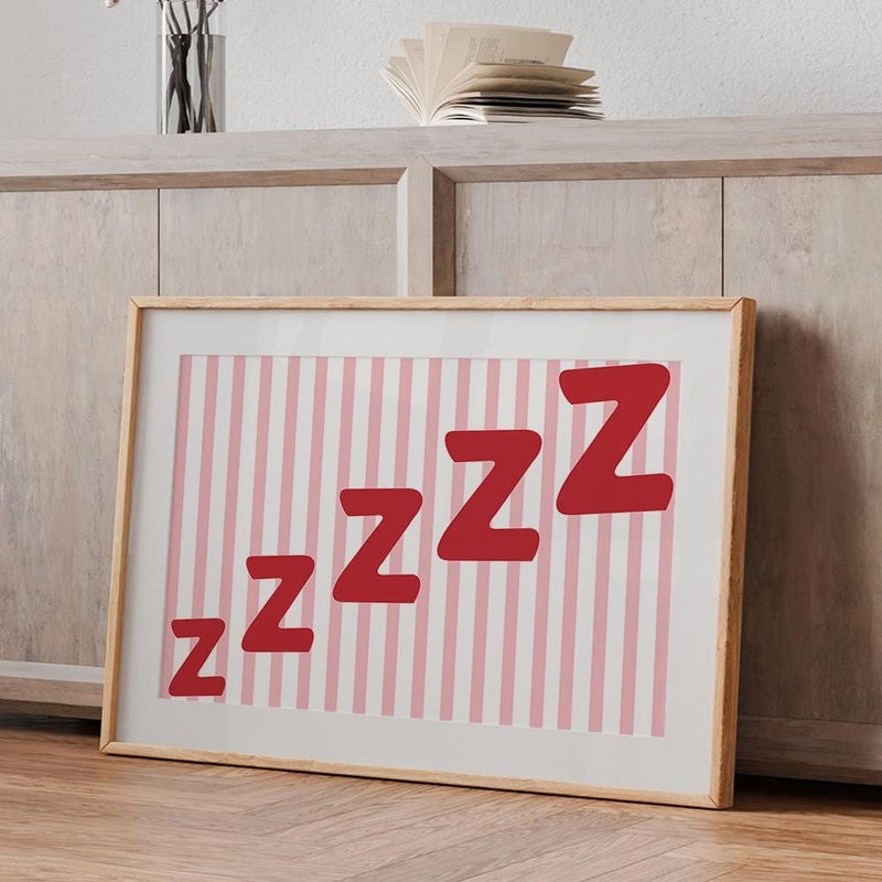 TNESSENTIAL Snooze Art Canvas Poster, Trendy Bedroom Wall Art, Apartment Aesthetic Decor, Retro Home Decor, Printed Gift - Image 3