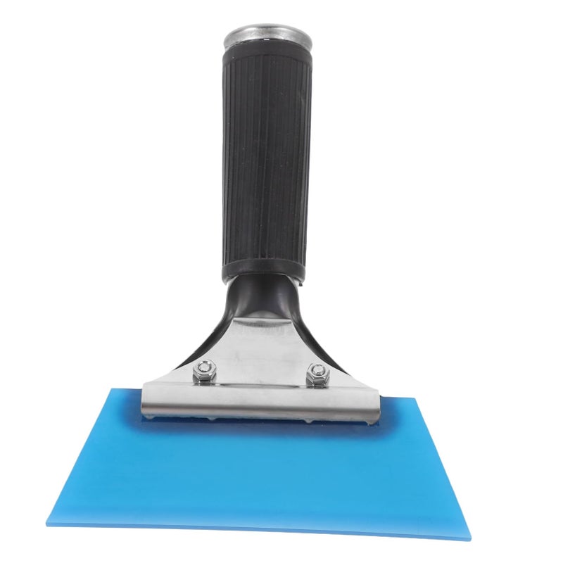 Blue Squeegee for Window Car Windshield Cleaning Compact Non Slip Handle for Mirrors Showers - Image 2