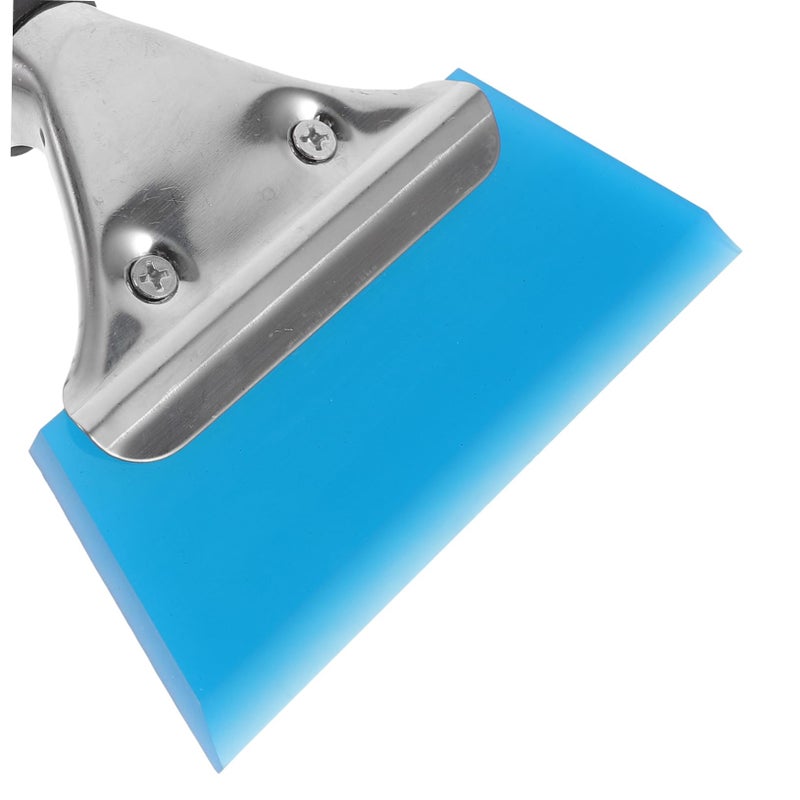 Blue Squeegee for Window Car Windshield Cleaning Compact Non Slip Handle for Mirrors Showers - Image 4