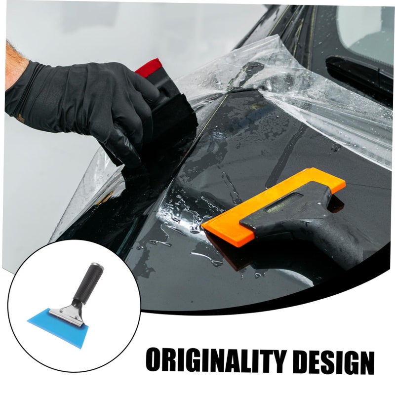 Blue Squeegee for Window Car Windshield Cleaning Compact Non Slip Handle for Mirrors Showers - Image 3