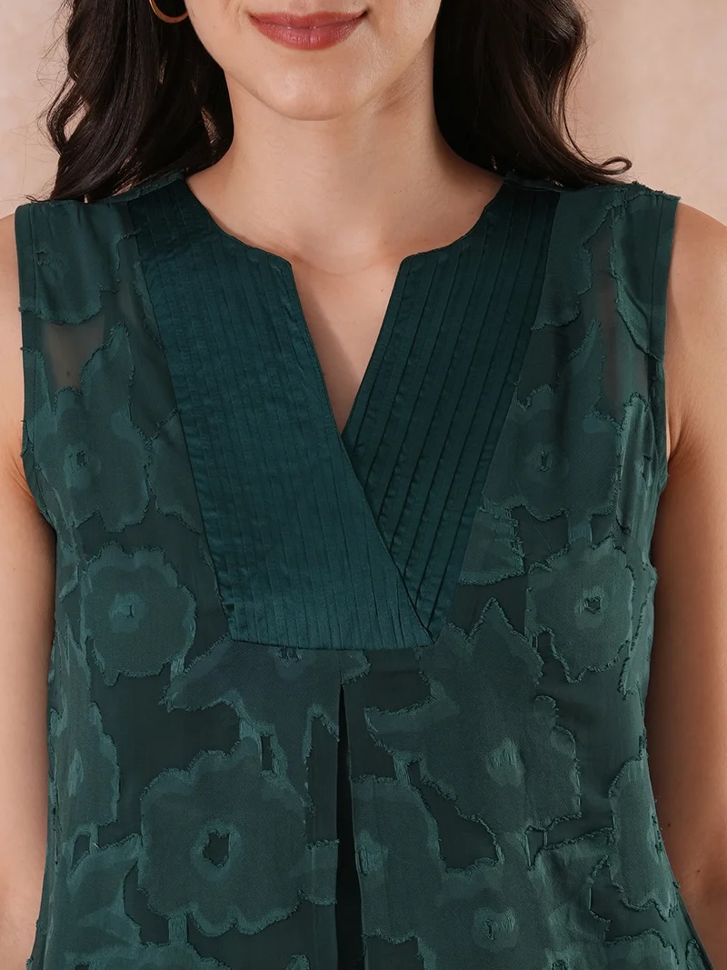 globus Women Floral Self-Design Party Top
