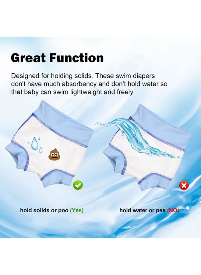 MooMoo Baby Reusable Swim Diapers 3 Pcs Waterproof Swimming Diapers for Baby Swim Lesson - Image 3