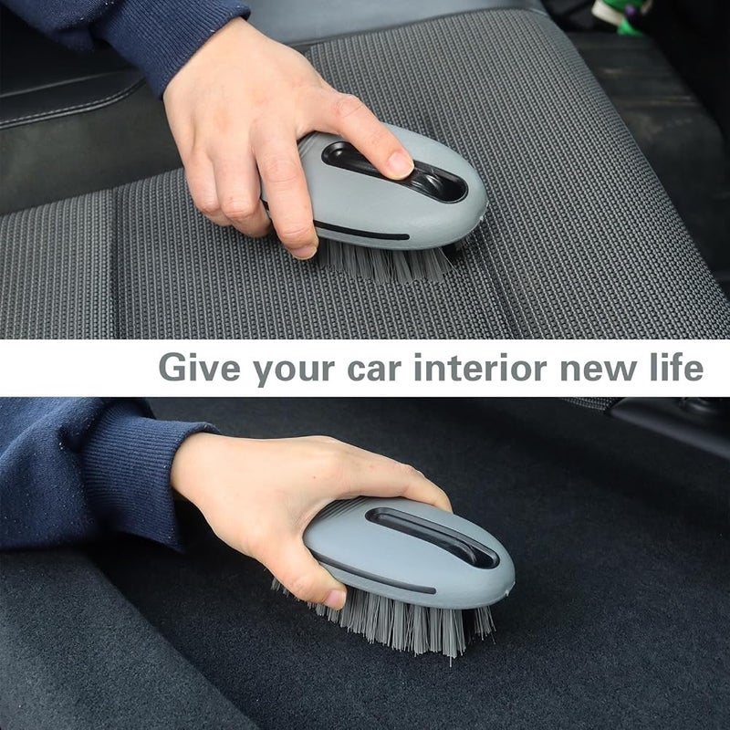 Bukela Carpet and Upholstery Cleaning Brush Soft Detailing Scrub Brush for Car Interior Leather Carpet Home Gray - Image 4
