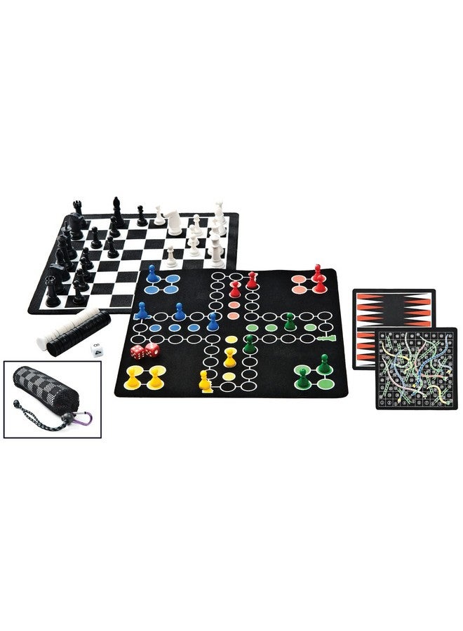 Outside Inside Outside Inside Backpack 5-in-1 Board Games | Compact, Foldable, Magnetic, Travel Size for Camping and Travel  - Image 1
