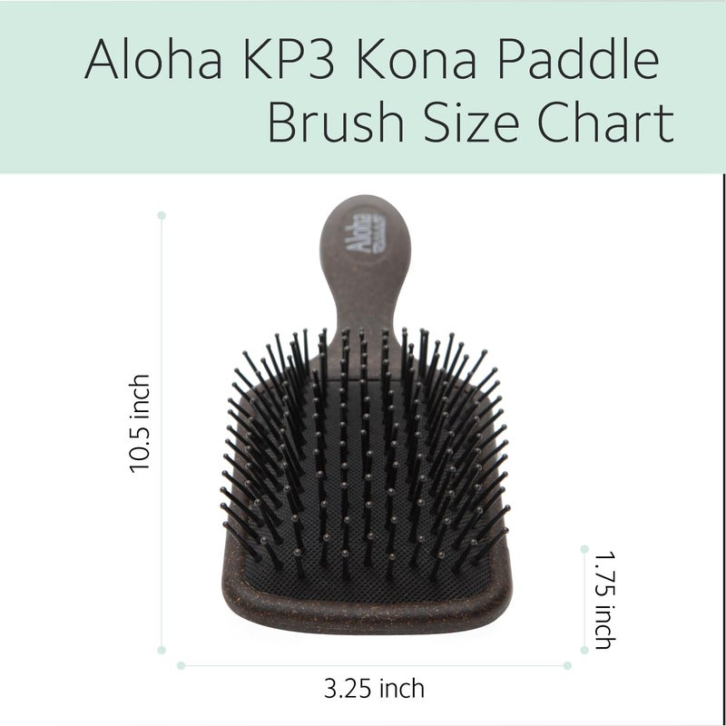 Ibiza Hair Aloha-Series KP3 Kona Paddle Brush - Detangling Hairbrush for Wet & Dry Hair, Thick Hair Care, Smoothing Nylon Bristles - Image 5