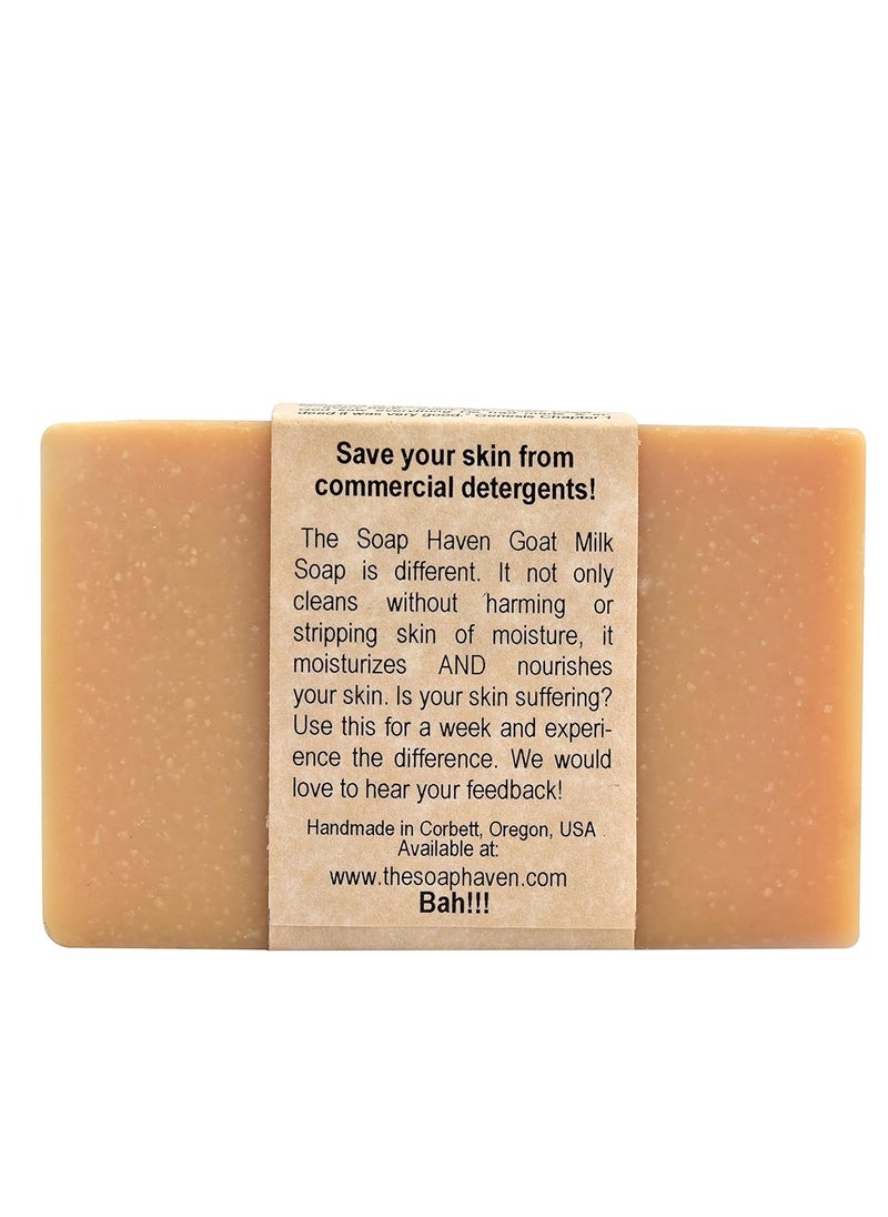 The Soap Haven - 4 Goat Milk Soap Bars with Honey - Handmade in USA. All Natural Soap - Unscented, Fragrance Free, Fresh Goats Milk. Wonderful for Sensitive Skin and Babies. SLS, Paraben, GMO-Free. - Image 1