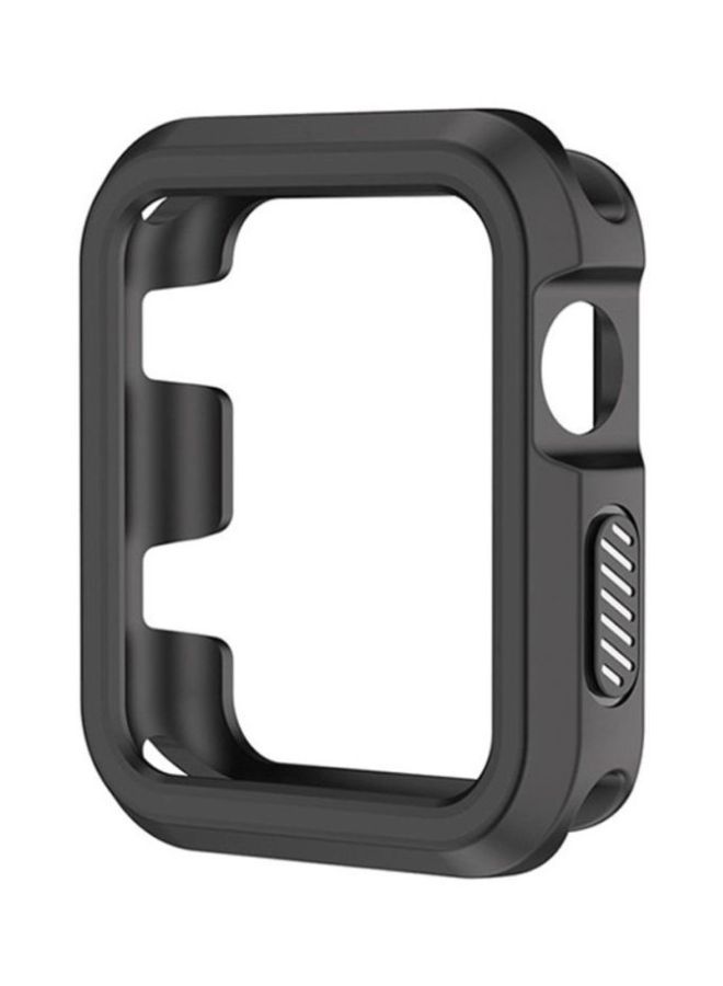 NIBEMINENT Rugged Armor Bumper Protective Case Cover For Apple Watch Series 1/2/3 38mm Black  - Image 1