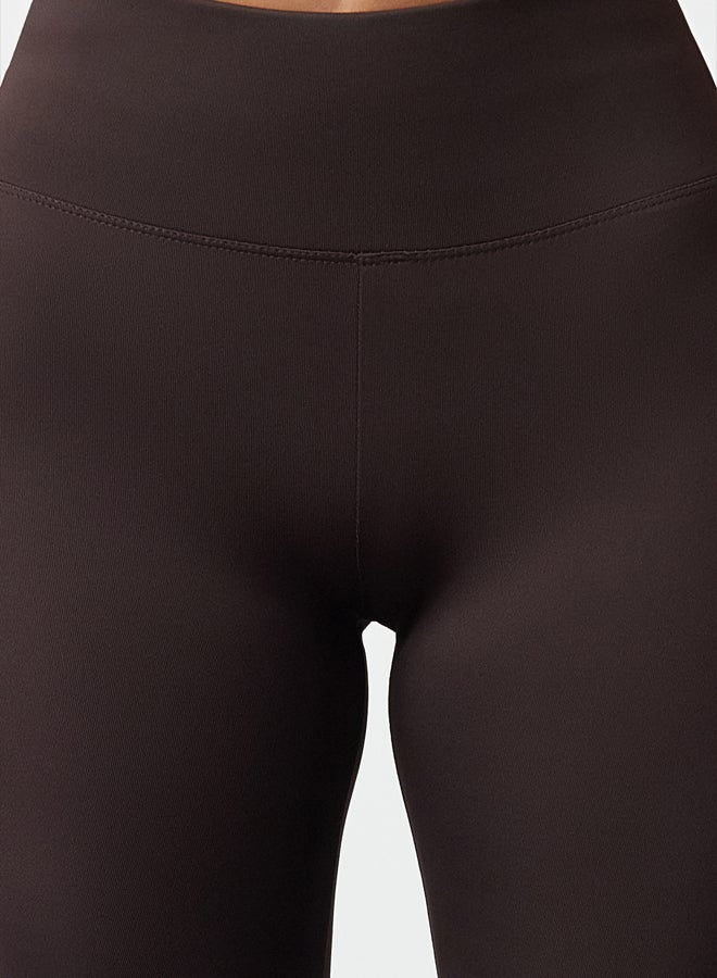 trendyol Dark Brown Wide Waist Elastic Extra Compression Full Length Knitted Sports Leggings TWOAW21TA0029  - Image 4