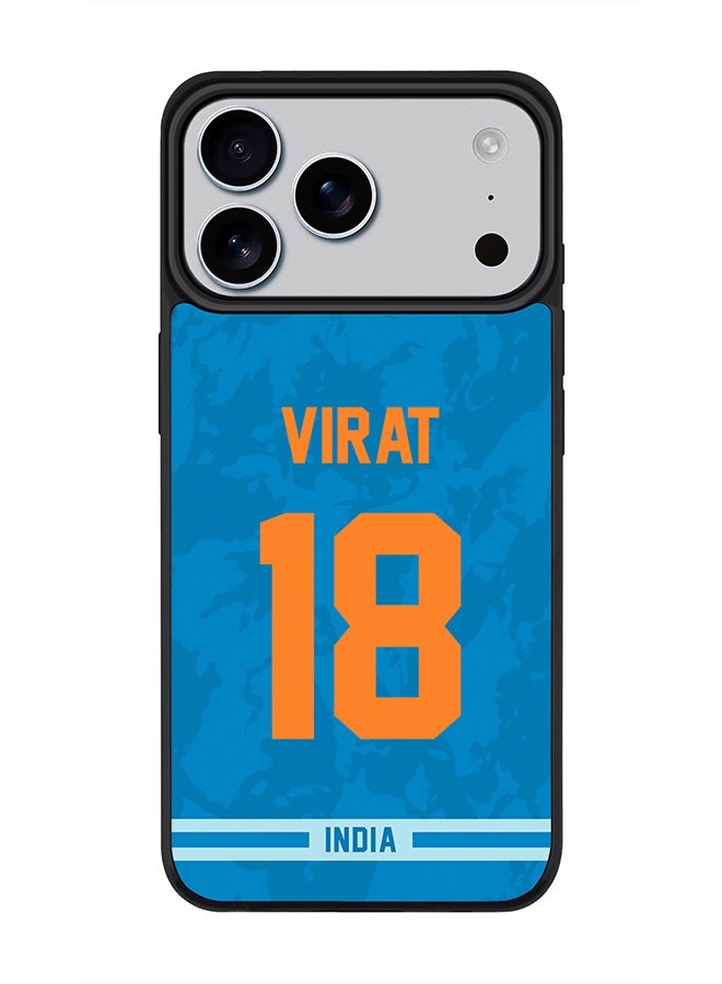 Stylizedd iPhone 17 Pro Max Case, [Compatible with MagSafe] Slim Magnetic cover Phone Case iPhone 17 Pro Max -India Virat Kohli, Jersey No 18 - Image 1