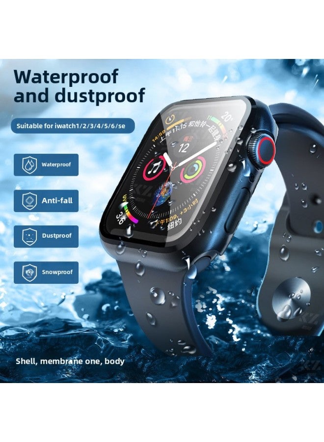 Suitable For Apple IWatch45mmPC All-inclusive Waterproof Watch Case For Apple Watch1/2/3 Case Film-Color:Fully Transparent-Exterior Dimension:45mm