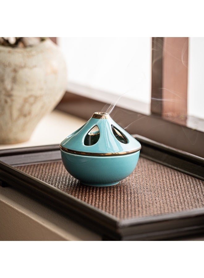 Premium Ceramic Bakhoor Incense Burner - Traditional Handcrafted Arabic Design, Elegant Home Fragrance Censer for Oud & Sandalwood - Image 1