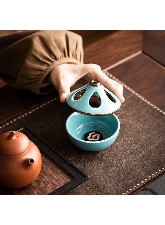 Premium Ceramic Bakhoor Incense Burner - Traditional Handcrafted Arabic Design, Elegant Home Fragrance Censer for Oud & Sandalwood - Image 4
